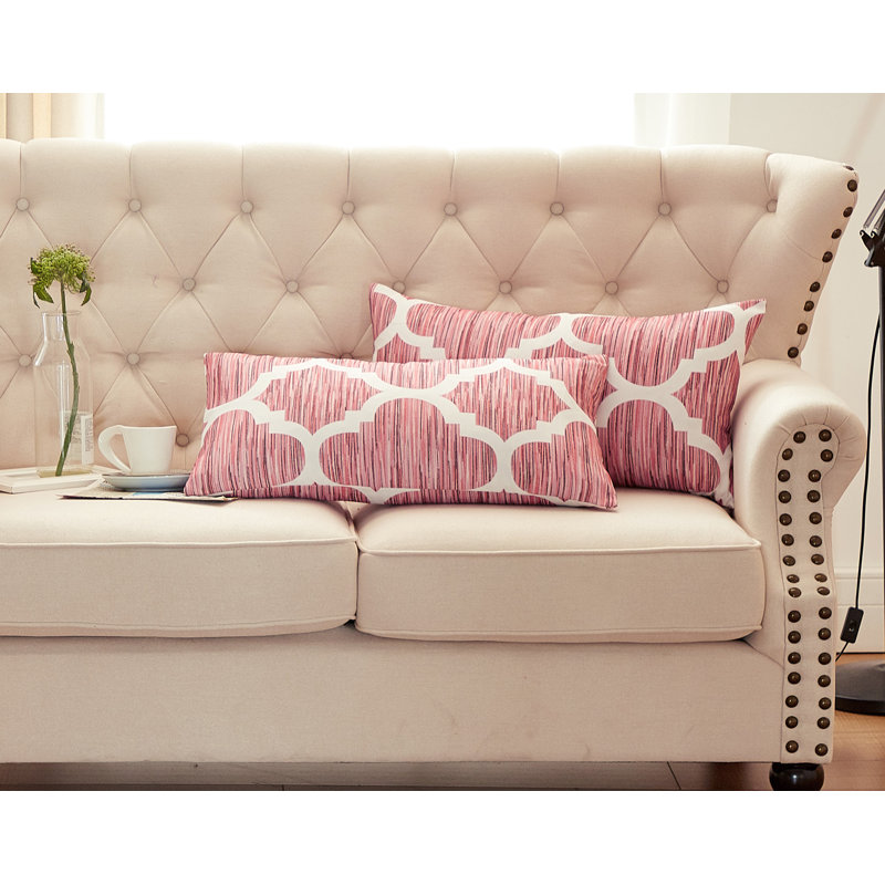 Floral Rectangular Lumbar Cushion Cover, Bridal Rose