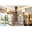 Lustre - 9 lumières - Noir avec accents en laiton-1034249597
