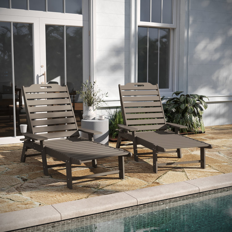 Collis Outdoor Chaise Lounge, Brown