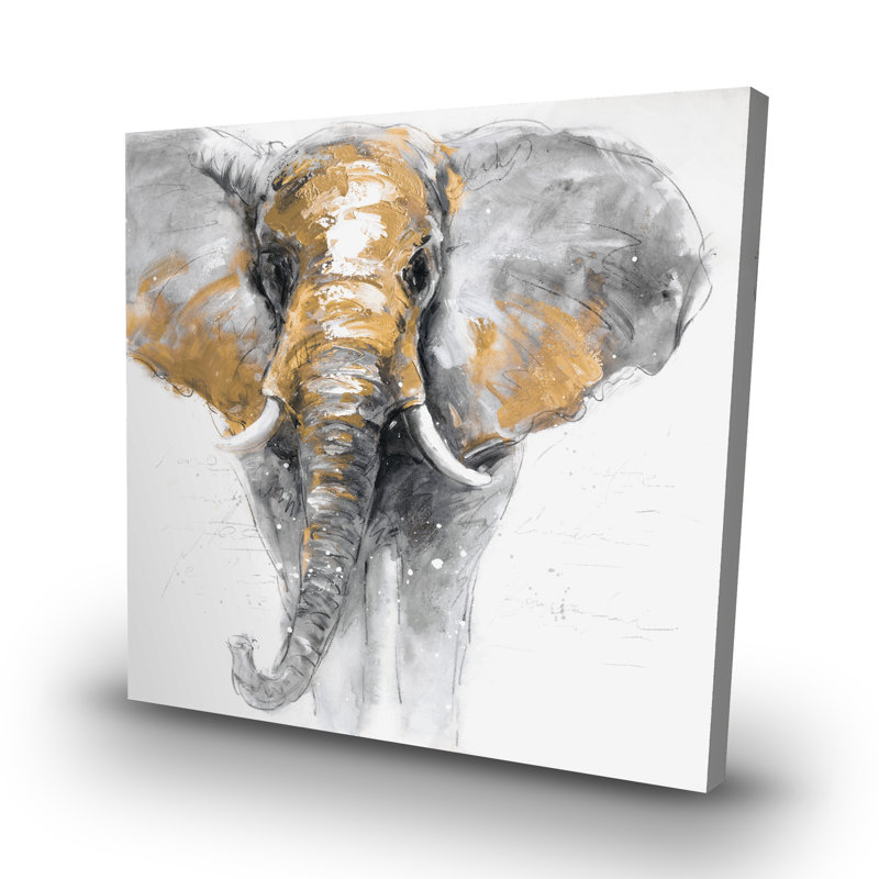 elephant - 32"x32" art on canvas