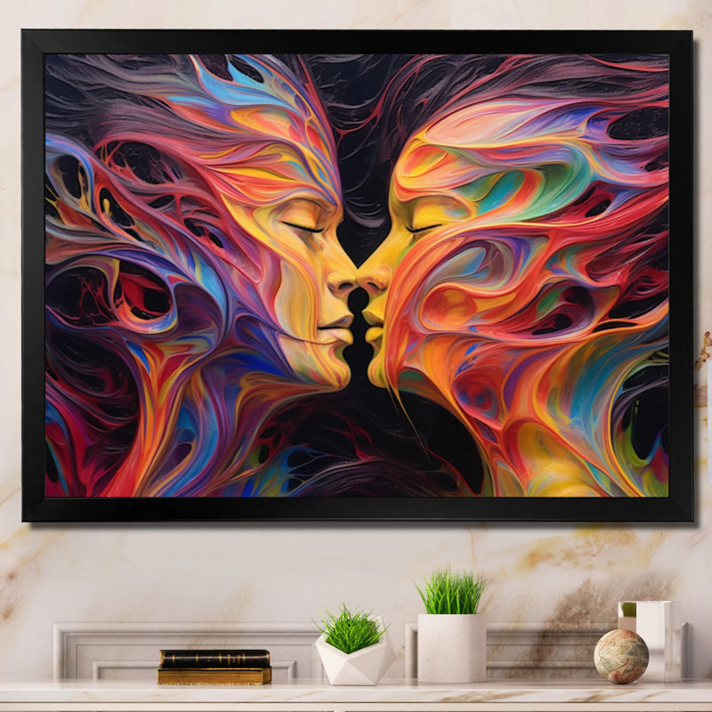 «Metaphorical Mind VII», reproduction d'art sur toile, H 34 po x l 44 po x P 1,5 po, Cadre simple noir