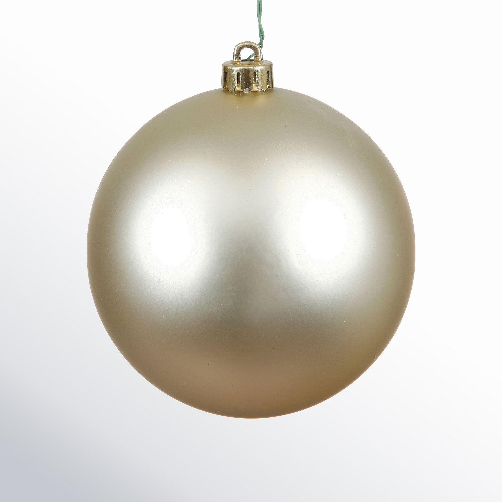 Holiday Décor Ball Ornament, Champagne, 3" H x 3" W x 3" D