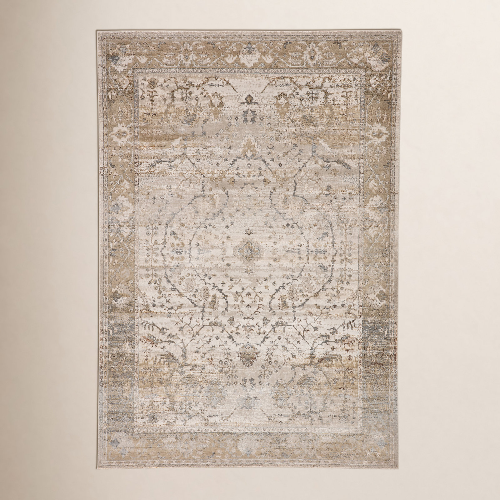 Lynnette Gray/Beige Rug, Rectangle 11'8" x 15'