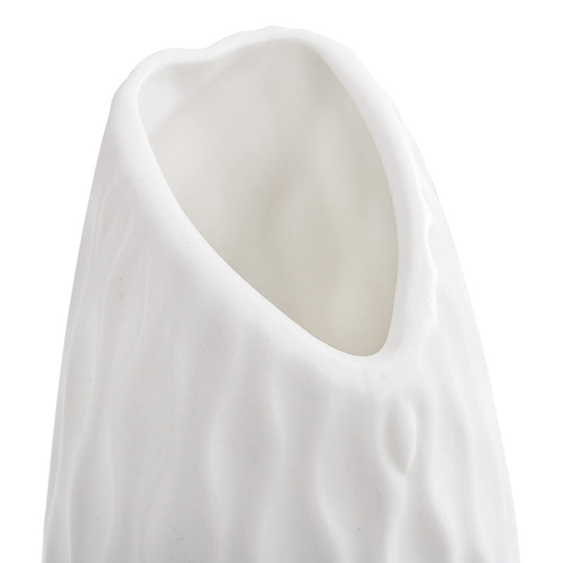 9.5"h  White Ceramic Vases 4 Pack
