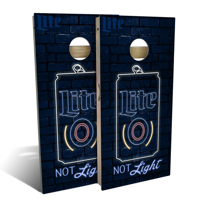 Ensemble de cornhole Miller Lite Neon, AUCUN accessoire
