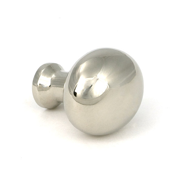 Moore Cabinet Knob, Polished Nickel, 0.98" Knob Diameter