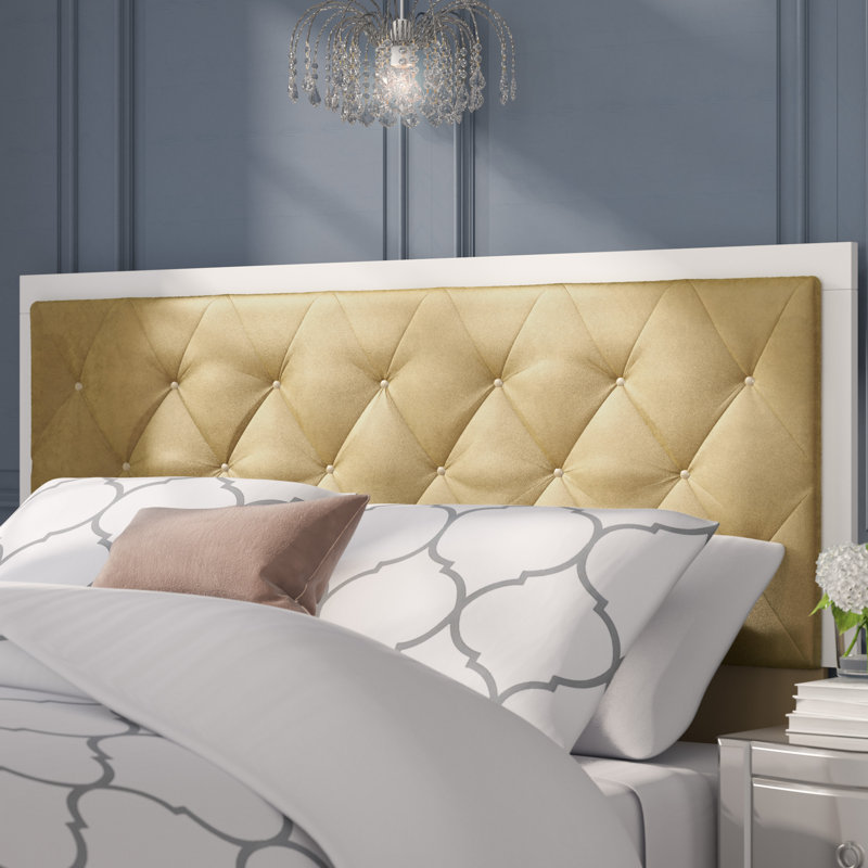 Danerys Upholstered Headboard, Gold, Full