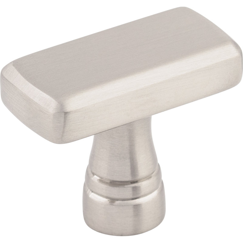 Kingsbridge Rectangle Knob, Brushed Satin Nickel, 1 3/8" Knob Length