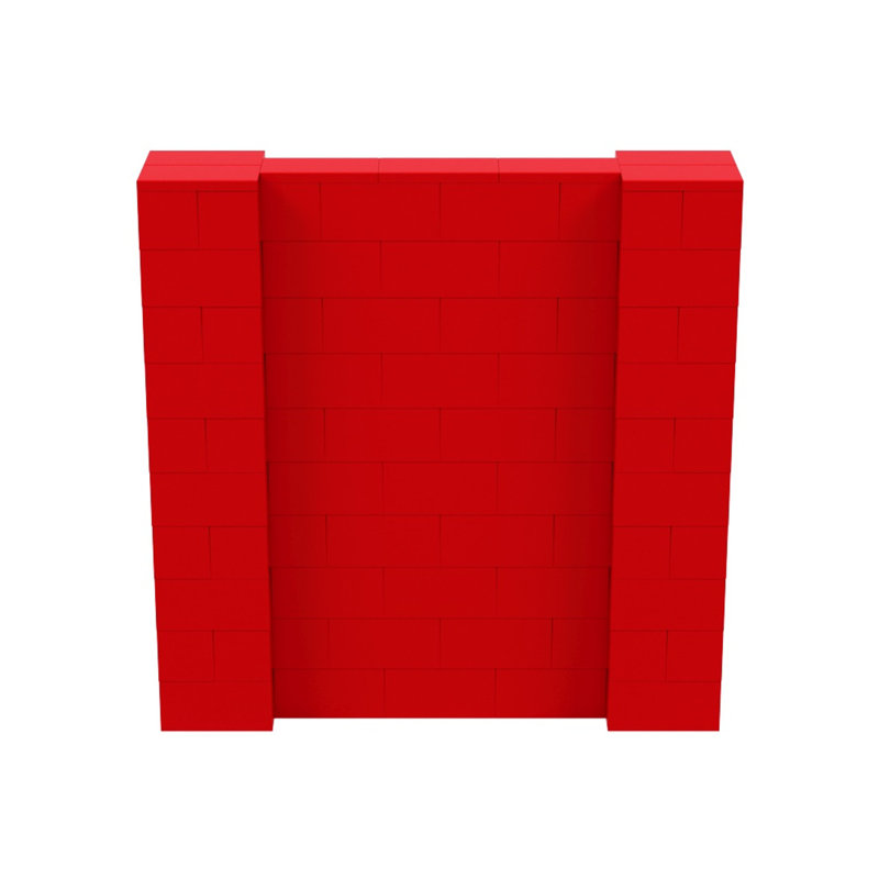 Ensemble mural de blocs géants 7 'T, H 60 po x l 60 po x P 12 po, Rouge