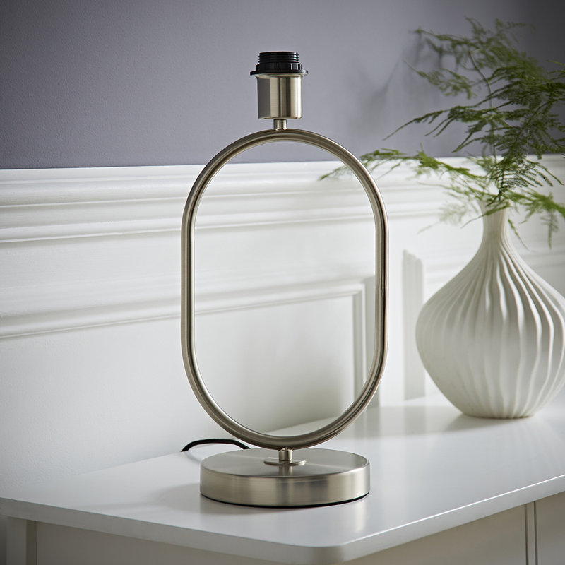 Demetry Metal Lamp Base Lamp, Silver