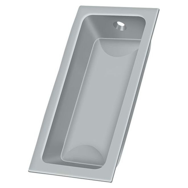 Deltana FP227U26D Flush Pull, Large, 3-5/8" x 1-3/4" x 1/2" in Brushed Chrome, Brushed Chrome