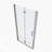 1 3/8" Adjustment,Universal Pivot Shower Door, With 1/4" Tempered Glass Finish 3672