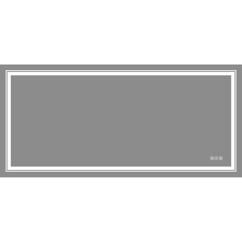 60"x28" Bathroom Led Fog Mirror - Secure Tempered Lens Assurance, Customizable Brightness, Clear Reflection Picture, Stylish Design Feature, Easy Installation Procedure 60x28 Inch Fogging 5mm