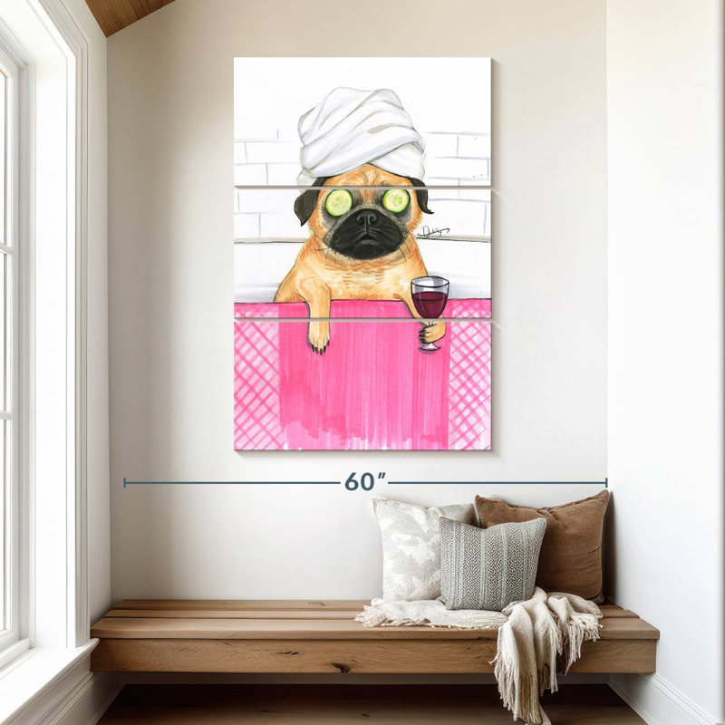 Bain Ketti Pug, H 50 po x l 32 po