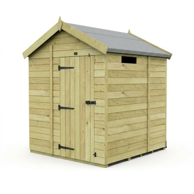Total Sheds 5ft x 6ft Security Apex Shed - Heavy-Duty Hasp Staple Anti-Tamper - Pressure Treated Timber - UK Manufactured