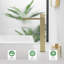 Robinet pour salle de bain à poignée simple à un trou avec bonde escamotable-115751093