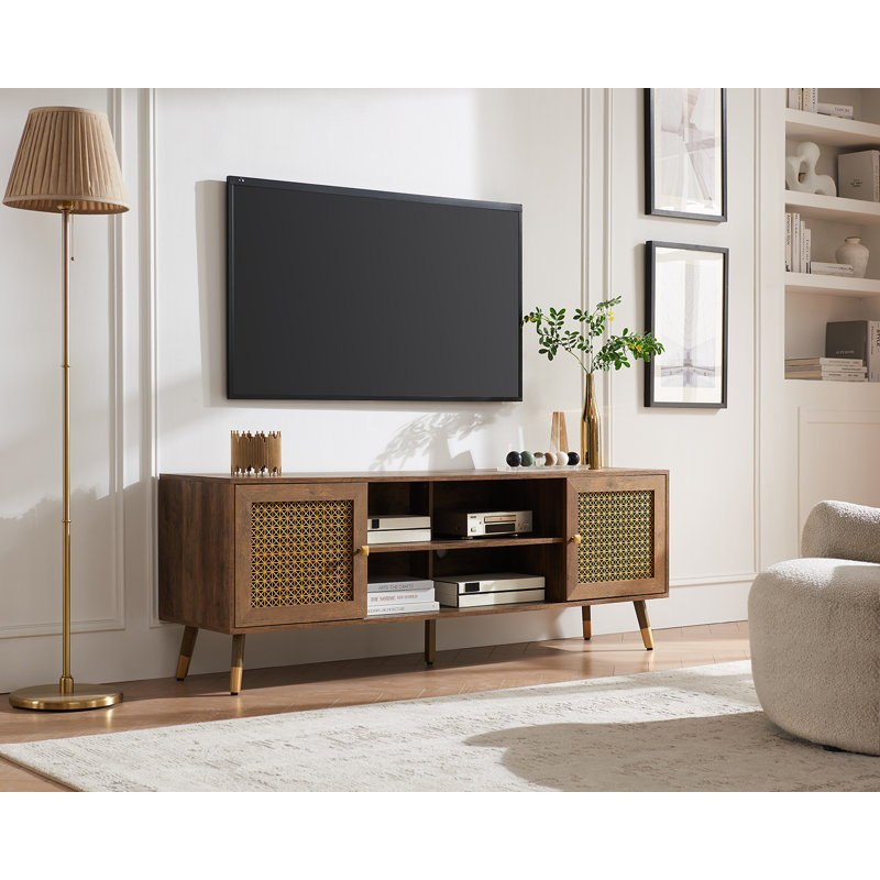 Hedva TV Stand for TVs up to 70", Rustic Oak