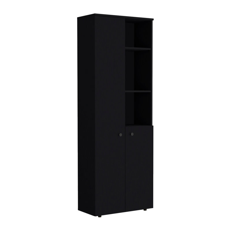 2-Door Kitchen Cabinet, Black
