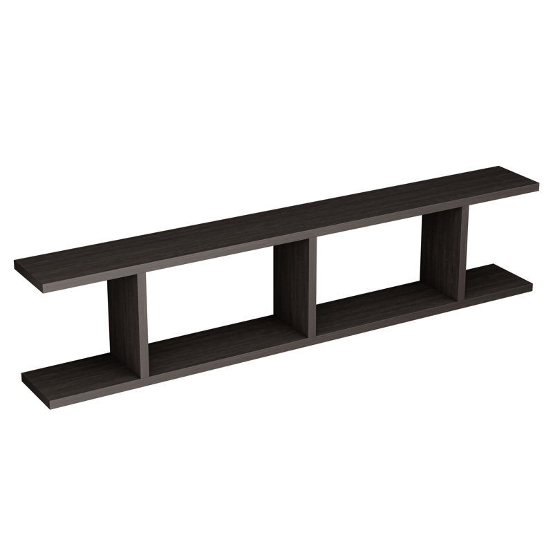 Tablette de rangement décorative en bois massif Kubby 2.1, Brun
