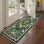 Tapis vert 8 x 10 pour salon lavable floral chambre tapis antidérapant sous la table tapis pour salle à manger bureau patiné oriental décor à la maison pour la chambre de bébé-125502639