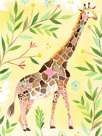 Art sur toile girafe sauvage, H 24 po x L 18 po x l 1,25 po