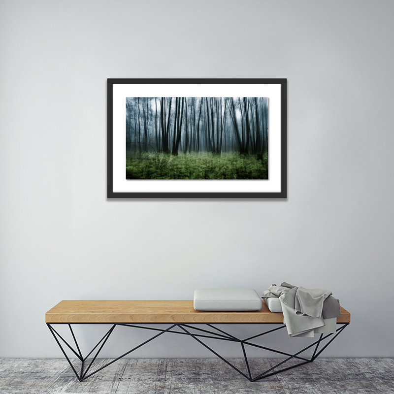 Eerie Trees IV Print by Jakob Wagner, 38" H x 60" W x 2.5" D, Black