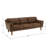 Hewett Tan Oxford Leather Sofa
