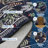 Washable Area Rug 8x10 Farmhouse Animal Floral Rug for Living Room, Non Shedding Non Slip Carpet, Low Pile Thin Foldable Soft Mat for Bedroom Dining Room Open Spaces Lobby, Blue-266726738-265553063