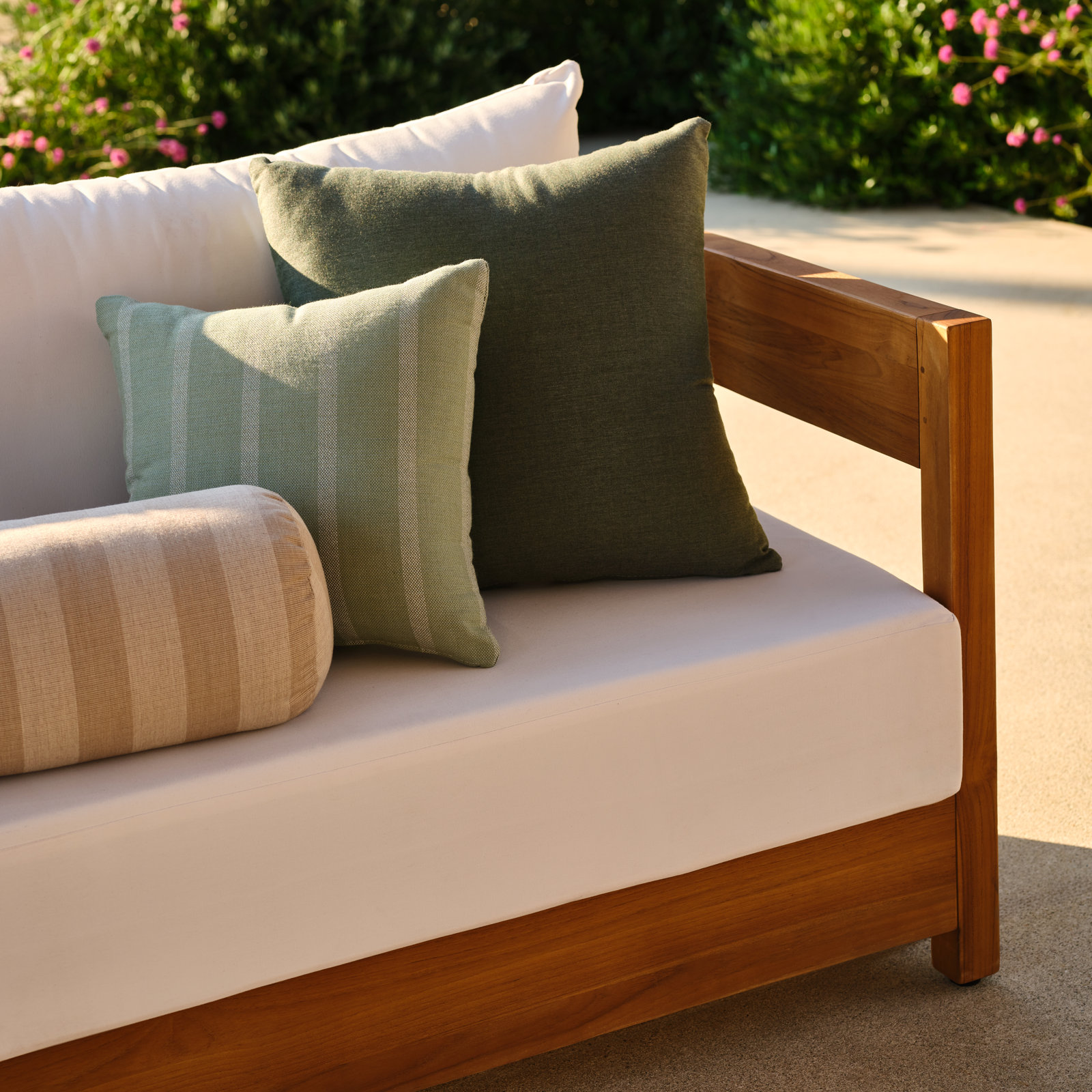 Lani Sunbrella Outdoor/Indoor Pillow, Play Sage