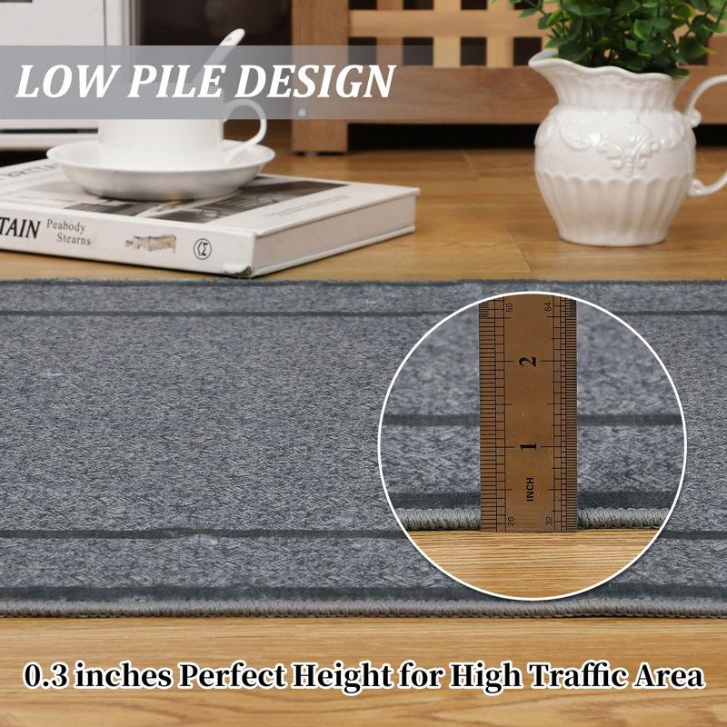 Rugs Indoor Area Rug Weather Resistant Easy to Clean Ultra Thin Non Slip Stain Resistant Floor Mat for Dining Room Bedroom  8 * 10 ft