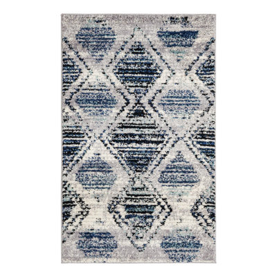 Tapis bleu / gris Jaxson