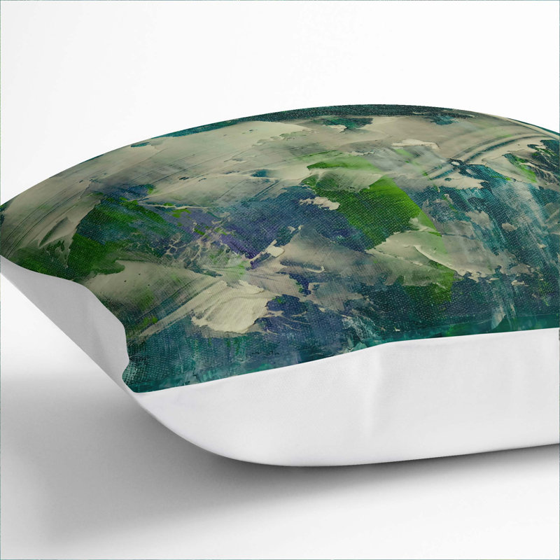 Abstract Square Throw Cushion, White, 55 x 55 cm