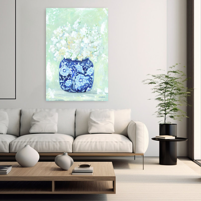 Art contemporain fleur de printemps rétro, H 60 po x l 40 po