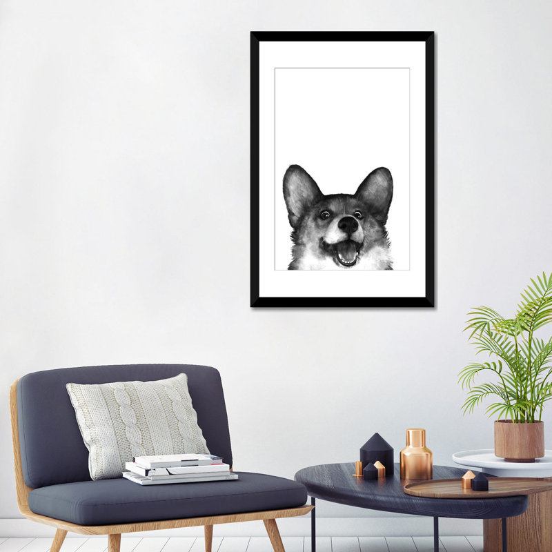 "Corgi" par Laura Graves, impression sur toile, H 26 po x l 18 po x P 1,5 po, Toile tendue
