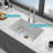 30" Undermount Single Bowl Ceramic Kitchen Sink - Dual Mount White Ceramic Rectangular Deep Single Bowl Sink Basin