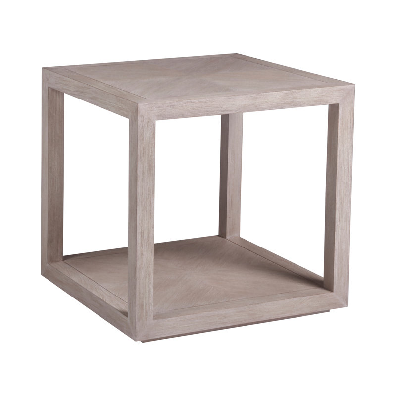 Cohesion Credence Square End Table, Bianco