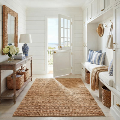 Tapis en jute tissé à la main en fibre naturelle