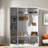 4-in-1 Tall Modern Hall Tree With Shoe Storage,  Cabinets, Coat Hooks, Metal Handles And Adjustable Shelves-487525032