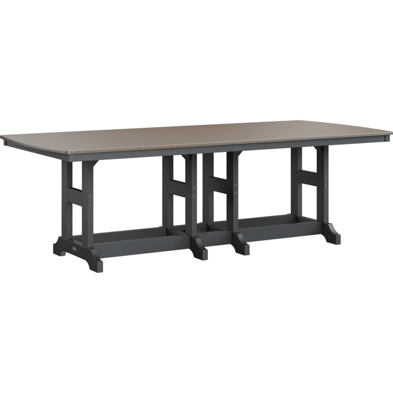 Berlin Gardens Garden Classic 96″ Rectangular Dining Table, Hammered Top Bronze, 30.87" H x 96" W x 44" D, Black