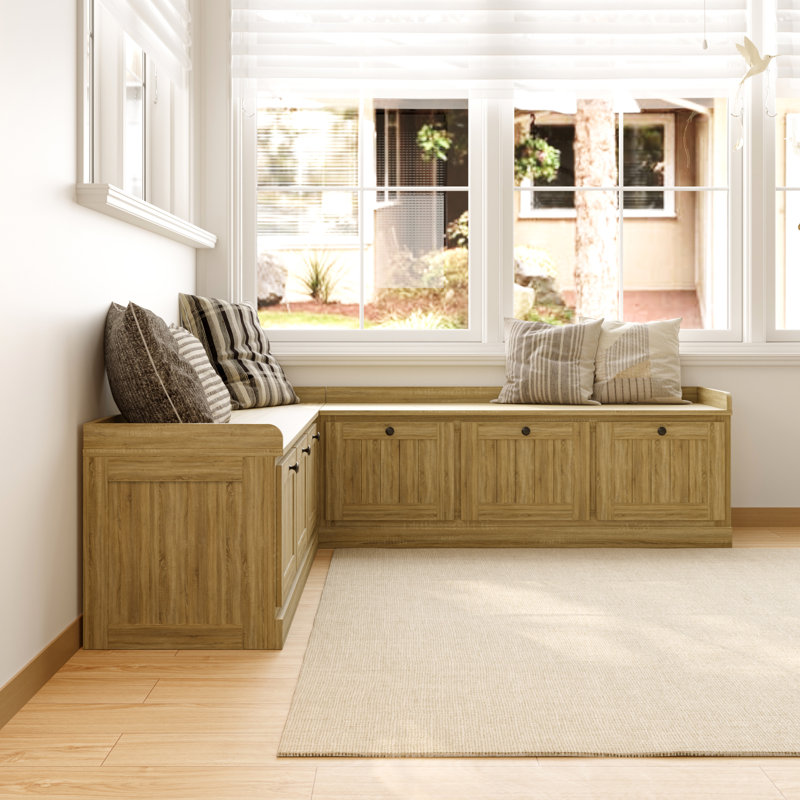 Banc de rangement en coin pour chaussures