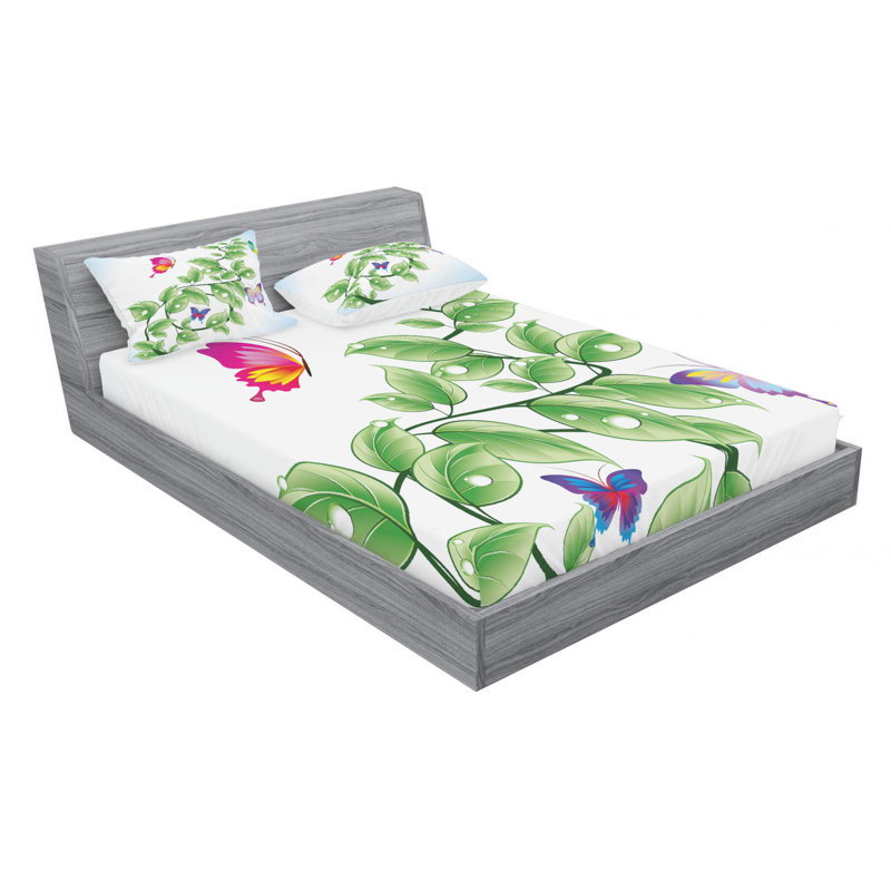 Microfiber Sheet Set, Queen Sheet Set with Fitted Sheet