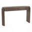 Table d'entrée avec finition grain de bois naturel, console avec conception cannelée, plateau ovale et 2 tiroirs pour l'entrée et le salon-1013710121-1013710123