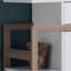 Buffet avec 4 tablettes Modernize Kitchen, blanc et taupe foncé
