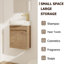 Meuble-lavabo mural compact avec lavabo en céramique - 16 pouces, portes à fermeture douce pour salle de bain