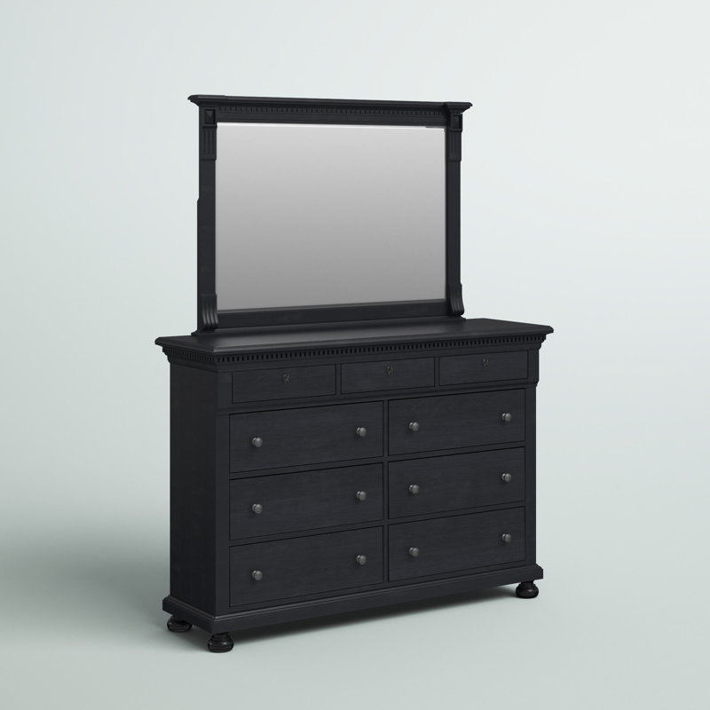 Commode double 9 tiroirs avec miroir Waylon