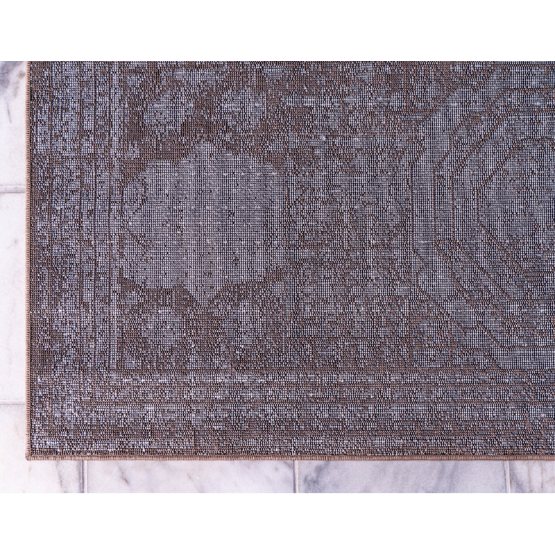 Tapis oriental brun clair Varonique, Tapis de couloir 2 pi x 8 pi 8 po