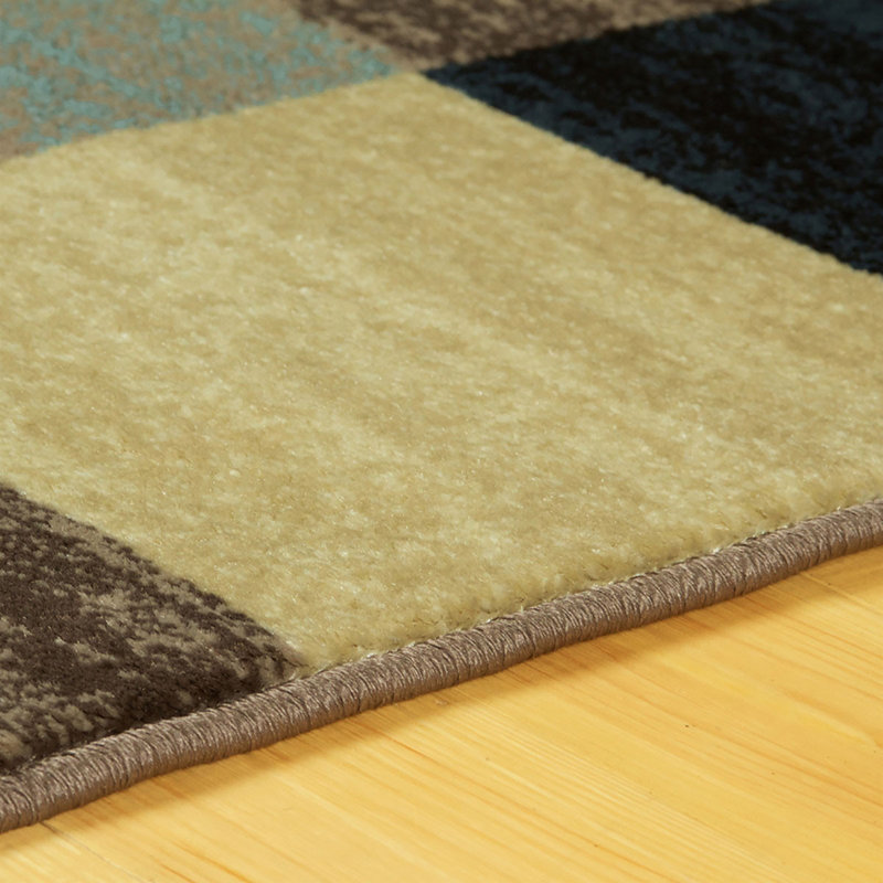 Dawnyelle Wool Patchwork Indoor Rug, Rectangle 5' x 8'