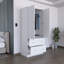 Armoire avec portes doubles, 2 tiroirs et tringle-236481374