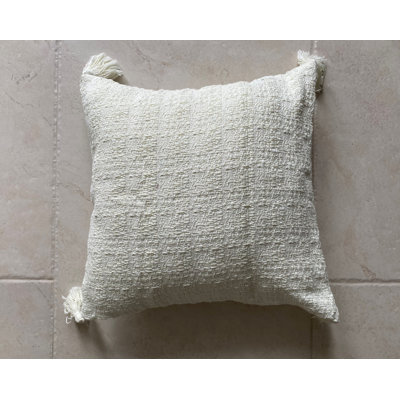 TRACY PILLOW Tassels Reversible Throw Pillow