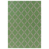 Wool Geometric Area Rug in Mint